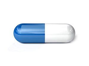 Blue and White Capsule